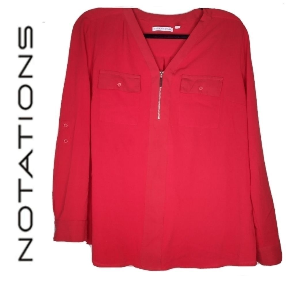 Notations Blouse - Red - image 1